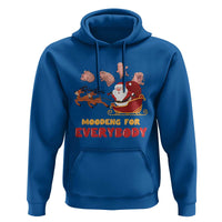 Funny Christmas Moo Deng For Everyone Hoodie Cute Baby Hippo Santa Reindeer