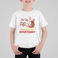 Funny Christmas Moo Deng For Everyone T Shirt For Kid Cute Baby Hippo Santa Reindeer - Wonder Print Shop