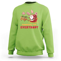 Funny Christmas Moo Deng For Everyone Sweatshirt Cute Baby Hippo Santa Reindeer - Wonder Print Shop