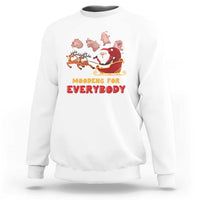 Funny Christmas Moo Deng For Everyone Sweatshirt Cute Baby Hippo Santa Reindeer - Wonder Print Shop