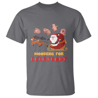 Funny Christmas Moo Deng For Everyone T Shirt Cute Baby Hippo Santa Reindeer - Wonder Print Shop