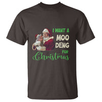 Funny I Want A Moo Deng For Christmas T Shirt - Wonder Print Shop