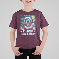 Funny Xmas Golden Retriever T Shirt For Kid Merry Woofmas Christmas Starry Night Dog Lover - Wonder Print Shop