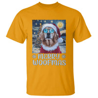 Funny Xmas Golden Retriever T Shirt Merry Woofmas Christmas Starry Night Dog Lover - Wonder Print Shop