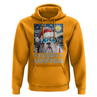 Funny Xmas Bulldog Hoodie Merry Woofmas Christmas Starry Night Dog Lover