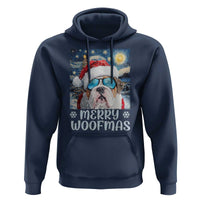 Funny Xmas Bulldog Hoodie Merry Woofmas Christmas Starry Night Dog Lover