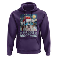 Funny Xmas Bulldog Hoodie Merry Woofmas Christmas Starry Night Dog Lover
