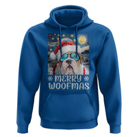 Funny Xmas Bulldog Hoodie Merry Woofmas Christmas Starry Night Dog Lover