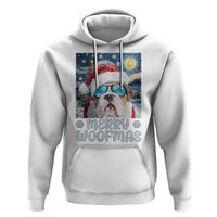 Funny Xmas Bulldog Hoodie Merry Woofmas Christmas Starry Night Dog Lover