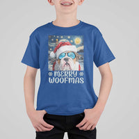Funny Xmas Bulldog T Shirt For Kid Merry Woofmas Christmas Starry Night Dog Lover - Wonder Print Shop