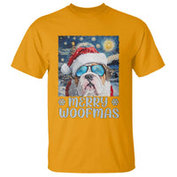 Funny Xmas Bulldog T Shirt Merry Woofmas Christmas Starry Night Dog Lover - Wonder Print Shop