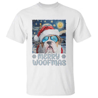 Funny Xmas Bulldog T Shirt Merry Woofmas Christmas Starry Night Dog Lover - Wonder Print Shop