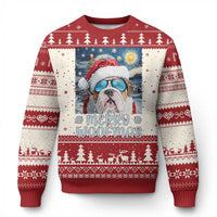 Funny Xmas Bulldog Ugly Christmas Sweater Merry Woofmas Christmas Starry Night Dog Lover - Wonder Print Shop
