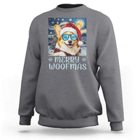 Funny Xmas Corgi Sweatshirt Merry Woofmas Christmas Starry Night Dog Lover - Wonder Print Shop