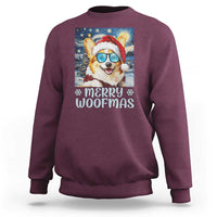 Funny Xmas Corgi Sweatshirt Merry Woofmas Christmas Starry Night Dog Lover - Wonder Print Shop