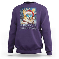 Funny Xmas Corgi Sweatshirt Merry Woofmas Christmas Starry Night Dog Lover - Wonder Print Shop