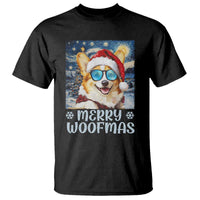 Funny Xmas Corgi T Shirt Merry Woofmas Christmas Starry Night Dog Lover - Wonder Print Shop