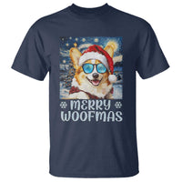 Funny Xmas Corgi T Shirt Merry Woofmas Christmas Starry Night Dog Lover - Wonder Print Shop