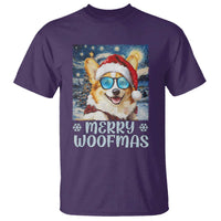 Funny Xmas Corgi T Shirt Merry Woofmas Christmas Starry Night Dog Lover - Wonder Print Shop