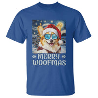 Funny Xmas Corgi T Shirt Merry Woofmas Christmas Starry Night Dog Lover - Wonder Print Shop