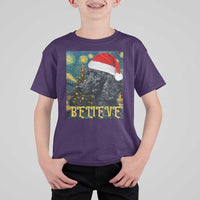 Funny Xmas Poodle T Shirt For Kid Believe Christmas Starry Night Dog Lover - Wonder Print Shop