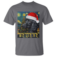 Funny Xmas Poodle T Shirt Believe Christmas Starry Night Dog Lover - Wonder Print Shop