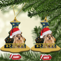 Funny Xmas Yorkshire Christmas Ornament Believe Christmas Starry Night Dog Lover - Wonder Print Shop
