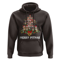 Funny Xmas Pitbull Hoodie Merry Pitmas Christmas Tree Dog Lover