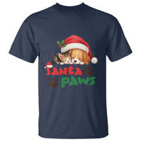 Funny Christmas Santa Paws Dogs And Cats T Shirt - Wonder Print Shop