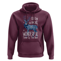 Chrismtas Reindeer Coquette Hoodie It's The Most Wonderful Time Of The Year