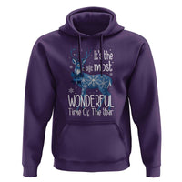 Chrismtas Reindeer Coquette Hoodie It's The Most Wonderful Time Of The Year