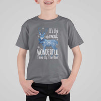 Chrismtas Reindeer Coquette T Shirt For Kid It's The Most Wonderful Time Of The Year - Wonder Print Shop