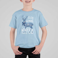 Chrismtas Reindeer Coquette T Shirt For Kid It's The Most Wonderful Time Of The Year - Wonder Print Shop