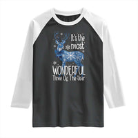 Chrismtas Reindeer Coquette Raglan Shirt It's The Most Wonderful Time Of The Year
