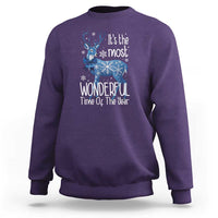 Chrismtas Reindeer Coquette Sweatshirt It's The Most Wonderful Time Of The Year - Wonder Print Shop