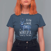 Chrismtas Reindeer Coquette T Shirt For Women It's The Most Wonderful Time Of The Year - Wonder Print Shop