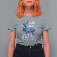 Chrismtas Reindeer Coquette T Shirt For Women It's The Most Wonderful Time Of The Year - Wonder Print Shop