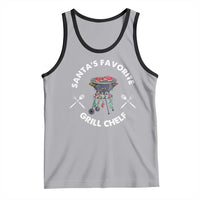 Funny Xmas Grilling Tank Top Santa's Favorite Grill Chelf BBQ