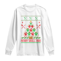 Funny Xmas Grilling Long Sleeve Shirt Merry Grill Mas Santa Grilling BBQ Smoking Meat