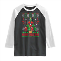 Funny Xmas Grilling Raglan Shirt Merry Grill Mas Santa Grilling BBQ Smoking Meat