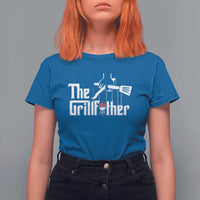 Funny Grill Dad T Shirt For Women The Grillfather BBQ Party Grilling - Wonder Print Shop