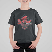 Funny BBQ Grilling T Shirt For Kid Grill Lelend You Can't Beat My Meat