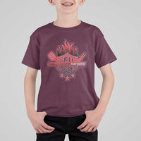 Funny BBQ Grilling T Shirt For Kid Grill Lelend You Can't Beat My Meat