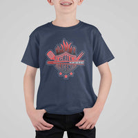 Funny BBQ Grilling T Shirt For Kid Grill Lelend You Can't Beat My Meat