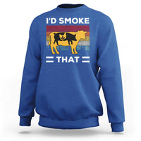 Funny I'd Smoke That Sweatshirt Grilling BBQ Weed Retro