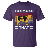 Funny I'd Smoke That T Shirt Grilling BBQ Weed Retro - Wonder Print Shop