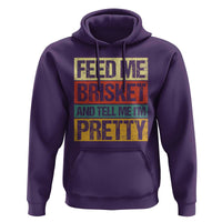 Funny Pitmaster BBQ Hoodie Feed Me Brisket Retro Smoker Grilling