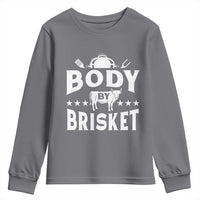 Funny Pitmaster BBQ Youth Sweatshirt Body By Brisket Smoker Grilling