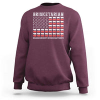 Funny BBQ Lover Sweatshirt Brisketarian Because Brisket Never Disappoints