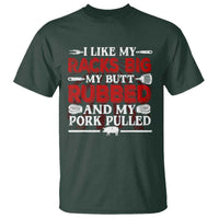 Funny BBQ Grilling Pitmaster T Shirt I Like My Racks Big My Butt Rubbed And My Pork Pulled - Wonder Print Shop